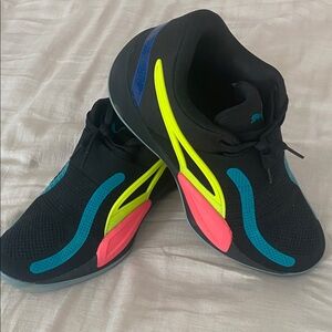 Puma men’s Basketball Shoes with Vibrant Neon Highlights and PWRTAPE